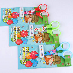 Ножницы 13см детские закругленные цветные лезвия с европодвесом