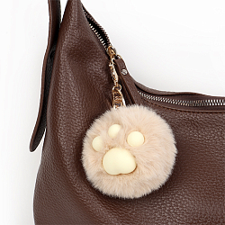 Брелок "Лапка" цвет бежевый