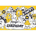 Открытка-конверт "Happy Birthday" (монстрики)