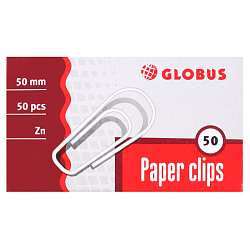 Скрепки 50мм  оцинкованные  50шт/уп Globus
