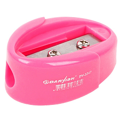 Точилка пласт. "Darvish" ассорти  в пластиковой банке (овальная)