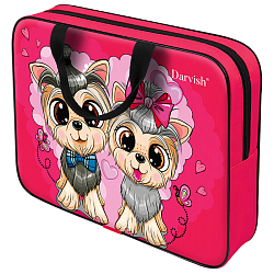 Папка детская с ручками ткань "Милые щенки"