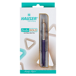 Ручка автоматическая шариковая синяя Berlin Gold HAUSER