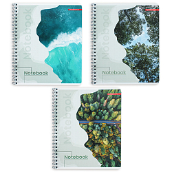 Тетрадь  48л  кл. на гребне "Природа" обложка уф-лак