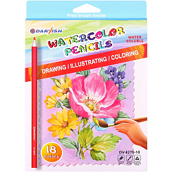 Карандаши 18цв "Darvish" акварельные  (набор)