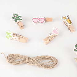 Прищепки декоративные деревянные  10шт/уп  "Майами" (набор)