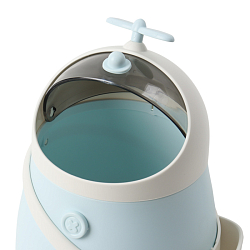 Ёмкость для мусора настольная бело-голубая