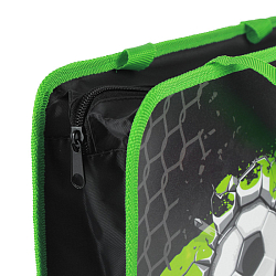 Папка детская с ручками А4 пласт. с рисунком на молнии Улетный футбол