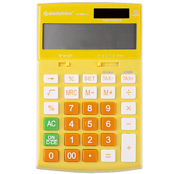 Калькулятор настольный 12 разр. "Darvish" 108*171*29мм  жёлтый