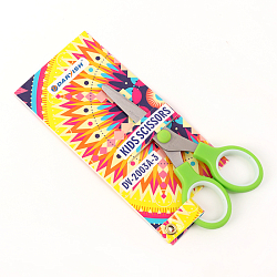 Ножницы 13см детские закругленные лезвия цвет ручек салатовый