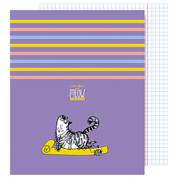 Тетрадь   48л кл. офсет-2  "Йога-кот"