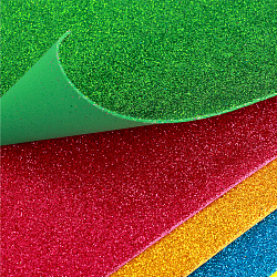 Набор пластичной замши с блёстками А4 10цв 10л