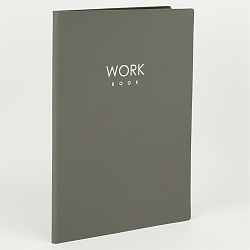 Бизнес-блокнот А4- 60л  Work book. No 2  интегр.переплет, иск.кожа, тиснение фольгой "Серебро"