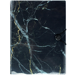 Папка на резинке А4 внутри 5 двойных уголков  Marble