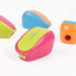 Точилка пласт. "Darvish" ассорти с контейнером, в пластиковой банке