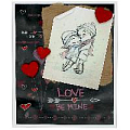Мини-открытка ручной работы "Love Be Mine"