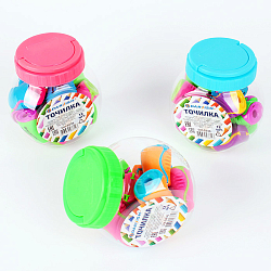 Точилка пласт. "Darvish" ассорти  в пластиковой банке