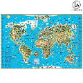 Карта мира для детей Интерактивная лам. (в картон. тубусе)