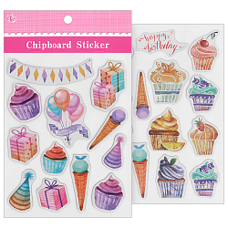 Наклейки бумажные 2шт в наборе ассорти