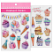 Наклейки бумажные 2шт в наборе ассорти