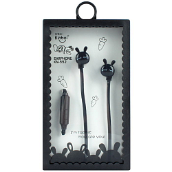 Наушники "Зверьки" вакуумные проводные с микрофоном  (4 вида)