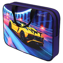 Папка детская с ручками ткань "Красивый спорткар"