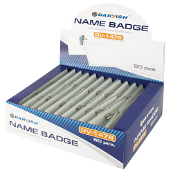 Бейдж с зажимом и булавкой 90*55мм