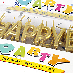 Свечи для торта "Happy birthday" ассорти