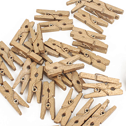 Прищепки декоративные деревянные в наборе 36шт золотистые