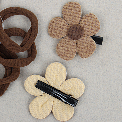 Аксессуары для волос в наборе (2 заколки-зажима+ 4резинки)