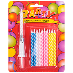 Свеча музыкальная 1+10 в наборе