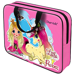 Папка детская с ручками ткань "Принцесса с единорогом"