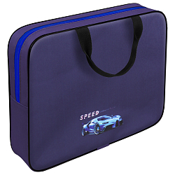 Папка детская с ручками ткань "Скорость"