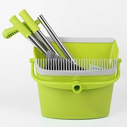 Набор для уборки "Совок + щетка" салатовый