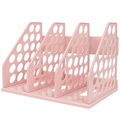 Лоток вертикальный 3 отделения  розовый