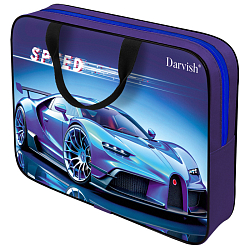 Папка детская с ручками ткань "Скорость"