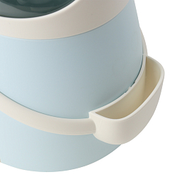 Ёмкость для мусора настольная бело-голубая