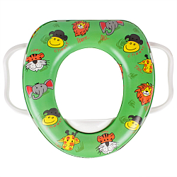 Сиденье для унитаза детское с ручками 35*30см ассорти