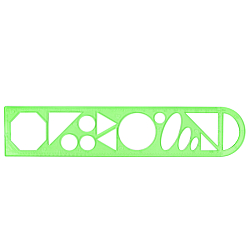 Линейка-трафарет 20см