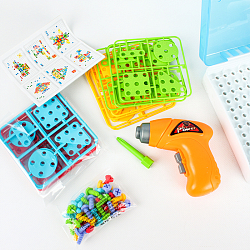 Конструктор-мозаика "Create'n Play" с шуруповертом 106 деталей.