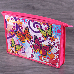 Папка  для тетрадей  А4 на молнии Butterfly