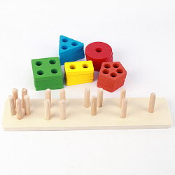 Сортер-пазл 5 фигур. Игрушка /дерево/