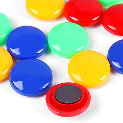 Магниты для доски d=3cм цветные 12шт/уп