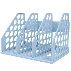 Лоток вертикальный 3 отделения  голубой