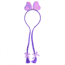 Праздничное украшение ободок "Косички" с бантом