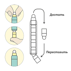 Ластик-карандаш цветной сегментный
