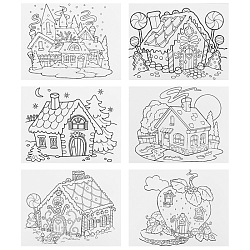 Альбом для рисования 24л + 6л раскраска "Сказочный домик" на гребне