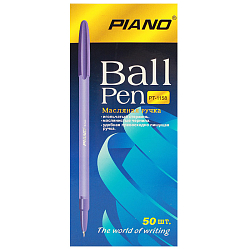 Ручка шар. синяя на масляной основе "Piano" корпус цветной матовый