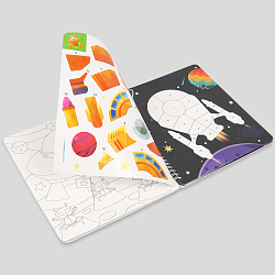 Раскраска с наклейками на гребне "Космос"