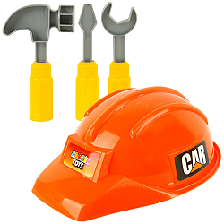 Каска с инструментами в наборе. Игрушка